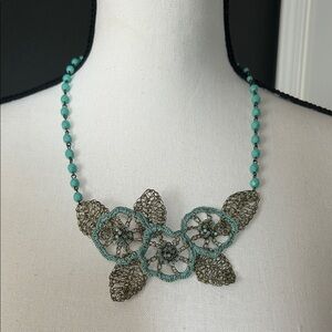 Corcheted Wire Necklace